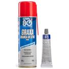 Kit Car80 Graxa Branca Spray Silicone Forma Junta Cinza 8099