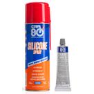 Kit Car80 Silicone Spray E Silicone Forma Junta Cinza 8099