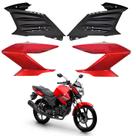 Kit carenagem aleta aba complemento fazer 150 vermelho brilho 2024