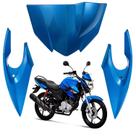 Kit carenagem bananinha farol superior fazer 150 azul 2014 2015