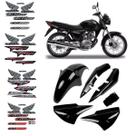 Kit Carenagem CG 150 2004 a 2008 Preto Adesivado