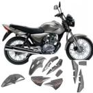 Kit Carenagem CG 150 2008 Completa Prata Lumiar Metálica