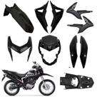 Kit carenagem completo dianteiro traseiro preto honda nxr bros 160 2015-2021