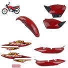 Kit Carenagem Completo Titan 125 2002 a 2003 Adesivado Vermelho