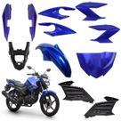 Kit carenagem completo traseiro dianteiro fazer 150 azul 2020 2021 2022
