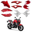 Kit Carenagem Completo Vermelho Brilho Fazer 250 Fz25 2020 2021 2022 2023