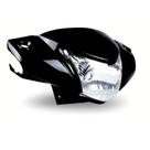 Kit Carenagem do Farol Preto + Farol Bloco Optico Biz 125 2011 a 2017/ Biz 100 2012 a 2016/ Biz 110