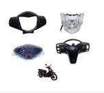 Kit Carenagem Farol Moldura Farol E Painel Jet 50 E Jet 125 - Preto
