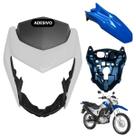 Kit Carenagem Frontal Nxr Bros 160 modelo 2016 Até 2021 Máscara do Farol Bananinha Aranha Paralama Dianteiro