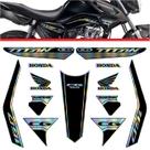 Kit Carenagem Holográfico Honda CG Titan 160 anos 2023 a 2024 Preto Kit Carenagem Holográfico Honda CG Titan 160 anos 2023 a 2024 Preto