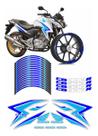 Kit Carenagem Honda + Friso De Roda Azul Cb 300r 2015