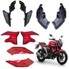 Kit carenagem lateral dianteiro fazer 250 fz25 vermelho brilho 2020 2021 2022 2023