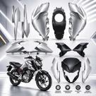 Kit carenagem lateral tanque farol completo cg fan 160 prata iron nail 2026 paramotos honda Kit carenagem lateral tanque farol completo cg fan 160 prata iron nail 2026 paramotos honda
