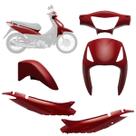 Kit Carenagem Moto Honda Biz 125 KS ES 2006 2007 2008 2009 2010 4 Peças Pro Tork Substituição Alta Resistência