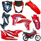 Kit carenagem nxr bros 160 2022 / 2024 completo novo / asa do tanque tampa lateral frente frontal paralama rabeta traseira