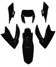 Kit Carenagem Nxr Bros150 2009 2010 2011 Bros125 2013 Preto 6 Peças