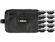 Kit Carga para Aparelho de Barbear Gillette Mach 3 Carbono 10 Unidades com Necessaire
