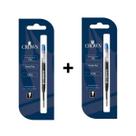 Kit Carga Para Caneta Crown Esferográfica Tipo Parker (Gel) CA17004 (02 Unidades) Vermelha Azul Preta