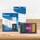Kit Carimbo + Cartela + Carimbeira 6 Cores Tilibra Completo