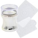 Kit carimbo placa e raspador prateado c/ zoom Kit carimbo placa e raspador prateado c/ zoom