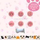 Kit Carimbos 2cm Pet Cachorro Gato Para Doces e Massas Rosa - Blue Star