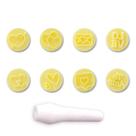 Kit Carimbos Amor para Artesanato e Confeitaria 1,5cm Blue Star - 9 Peças