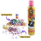 Kit Carnaval 20 Serpentina + 1 Pacote De Confete + Espuminha