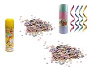 Kit Carnaval Confete + Serpentina + Tinta De Cabelo + Espuma Kit Carnaval Confete + Serpentina + Tinta De Cabelo + Espuma