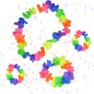 Kit Carnaval Havaiano com Colar, Coroa, Pulseira E Tornozeleira Kit Carnaval Havaiano com Colar, Coroa, Pulseira E Tornozeleira
