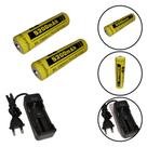 Kit Carregador 1 Carga + 2 Cargas 5200 mAh 3.7V P/ Lanternas