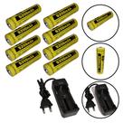 Kit Carregador 1 Carga + 8 Cargas 5200mAh 3.7V P/ Lanternas Kit Carregador 1 Carga + 8 Cargas 5200mAh 3.7V P/ Lanternas