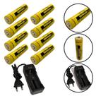 Kit Carregador 1 Carga + 8 Cargas 9800mAh 3.7V P/ Lanternas Kit Carregador 1 Carga + 8 Cargas 9800mAh 3.7V P/ Lanternas