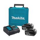 Kit Carregador 14.4/18V Sd + 2 Bat 18v 6.0Ah + Maleta Makita