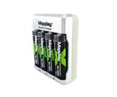 Kit Carregador + 4 Pilhas AA 4800mah Maxday Recarregável