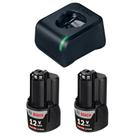 Kit Carregador Bateria 12V GAL 12V-20 + 2 Baterias 12V 1600A021KS000 - Bosch Kit Carregador Bateria 12V GAL 12V-20 + 2 Baterias 12V 1600A021KS000 - Bosch
