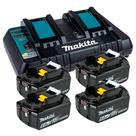 Kit Carregador DC18RD 220V com 4 Baterias BL1860B Makita Kit Carregador DC18RD 220V com 4 Baterias BL1860B Makita