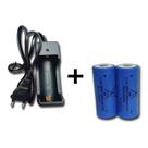 Kit Carregador De Bateria + 2 Bateria 26650 De Grande Durabilidade