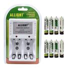 Kit Carregador De Pilhas AA/AAA/Bateria 9v Recarregáveis