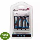 Kit Carregador De Pilhas AA, AAA, Bateria Com 4 Pilhas Recarregável Bivolt Knup