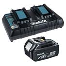 Kit Carregador Duplo DC18RD 127V + 1 Bateria 18V 5Ah - MAKITA