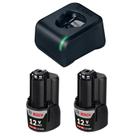 Kit Carregador GAL 12V-20 + 2 Baterias 12V 2Ah Bosch Unica Kit Carregador GAL 12V-20 + 2 Baterias 12V 2Ah Bosch Unica