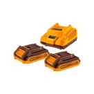 Kit carregador inteligente ingco p20s com 2 baterias 20v 2ah fbcpk1222