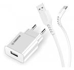 Kit carregador parede 1 usb + cabo usb-c kimaster 1m kt604x Kit carregador parede 1 usb + cabo usb-c kimaster 1m kt604x