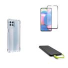 Kit Carregador Portátil 10.000mAH Motorola Moto G100 + Capa + Película De Vidro 3D