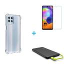 Kit Carregador Portátil Motorola Moto G100 + Capa + Película De Vidro 3D