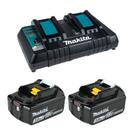 Kit Carregador Rápido Duplo 220v + 2 Baterias 18v 3ah Makita