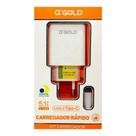 Kit Carregador Tipo C Gold 5.1 - 3 USB