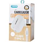 Kit Carregador Universal 2 USB + Cabo Type-C 2.4A Auto-ID KT620 Branco
