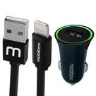 Kit Carregador Veicular Saída Usb + Cabo lightning 2 metros - Ultra rápido - Original - Garantia 1 ano