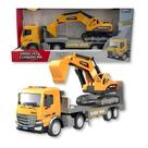 Kit carreta e escavadeira 37cm com luz e som (cf24346) - zippy toys